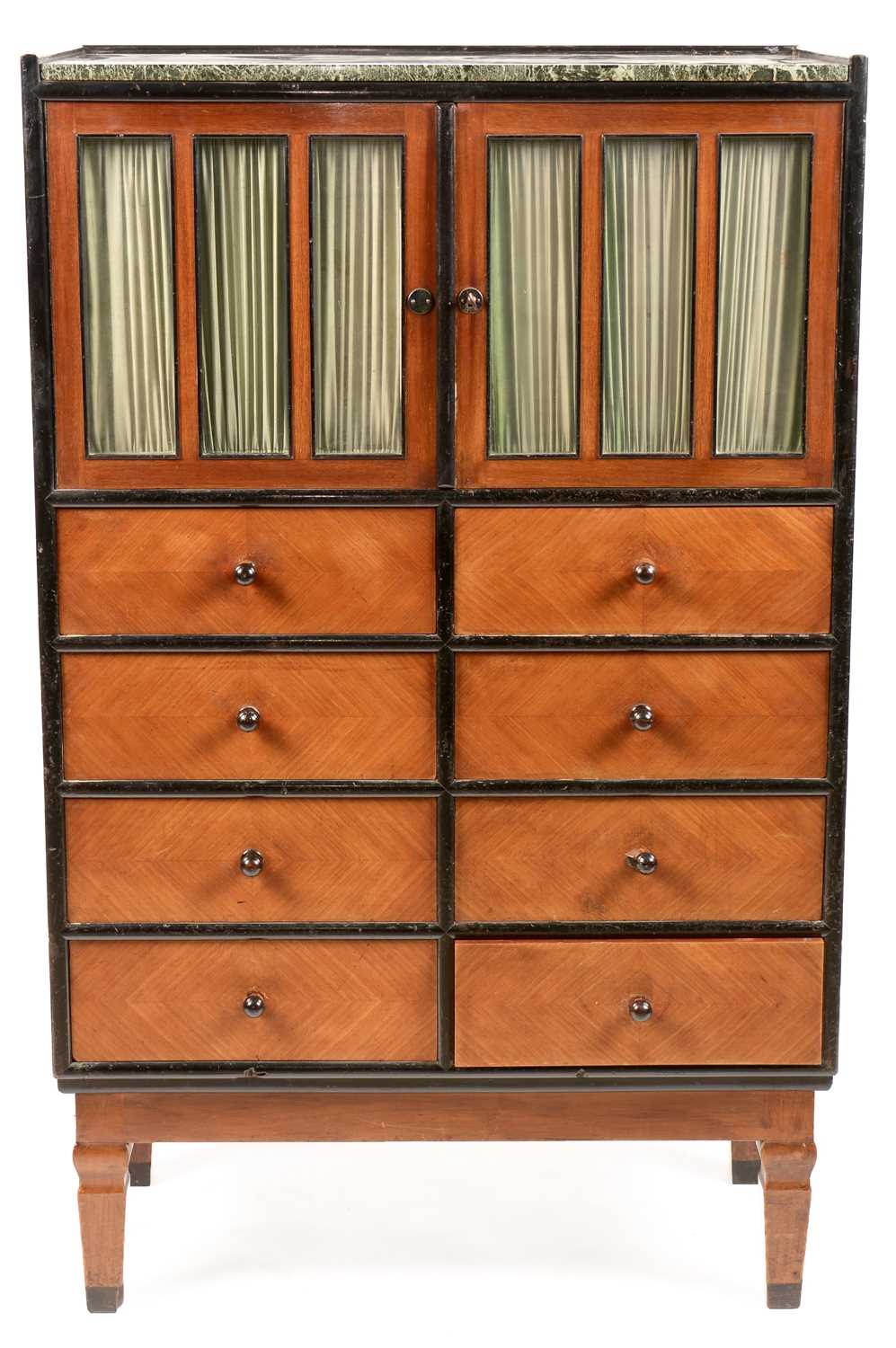 Lot 897 - Vereinigte Werkstätten - early 20th Century marble-topped mahogany cabinet