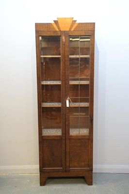 Lot 163 - An Art Deco oak display cabinet