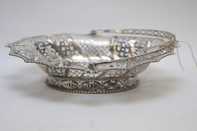 Lot 72a - A George III silver basket.