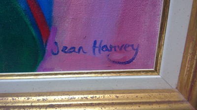 Lot 929 - Jean Harvey - oil on canvas board