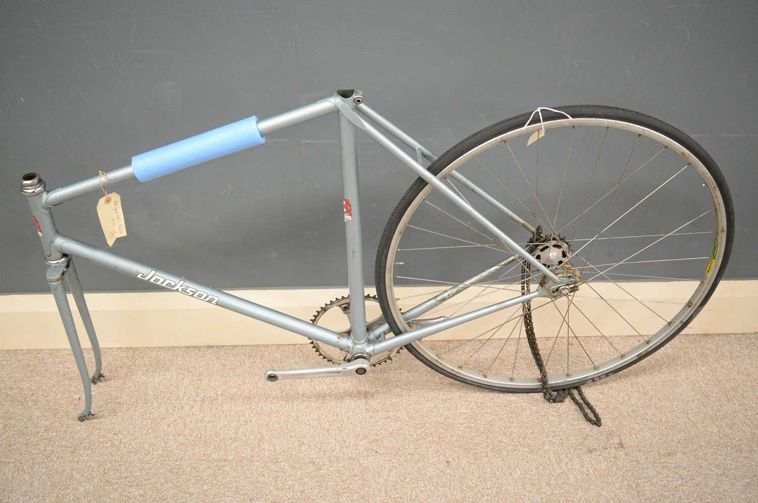 Lot 717 - A lugged-steel road racing bicycle frame.