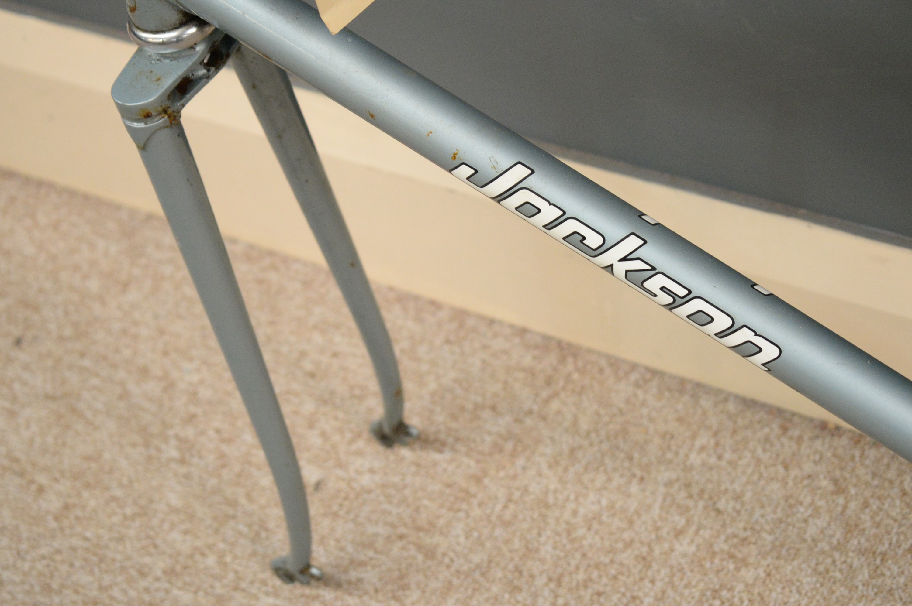 Lot 717 A luggedsteel road racing bicycle frame.