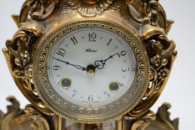 Lot 203 - A modern French style Mozer mantel clock.