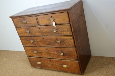 Lot 69 - Georgian mahogany chest.