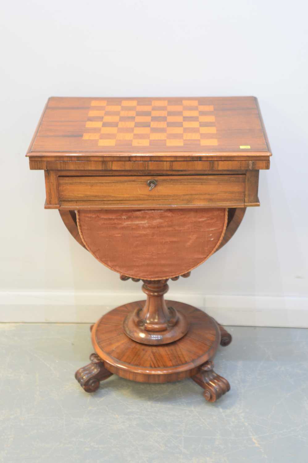 Lot 177 - 19th Century walnut games table