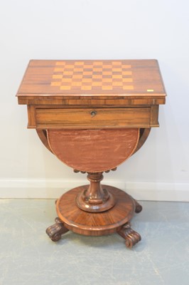 Lot 177 - 19th Century walnut games table