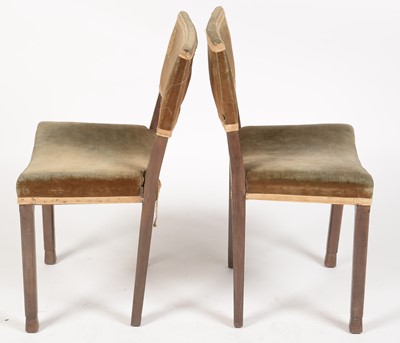 Lot 845 - W Hands & Sons - Pair of George VI coronation chairs