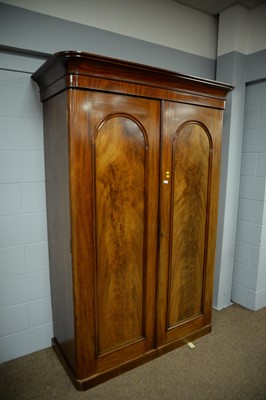 Lot 222 - A Victorian mahogany wardrobe.