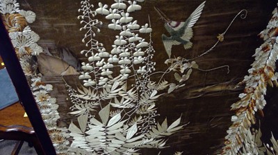 Lot 130 - Japanese screen and another