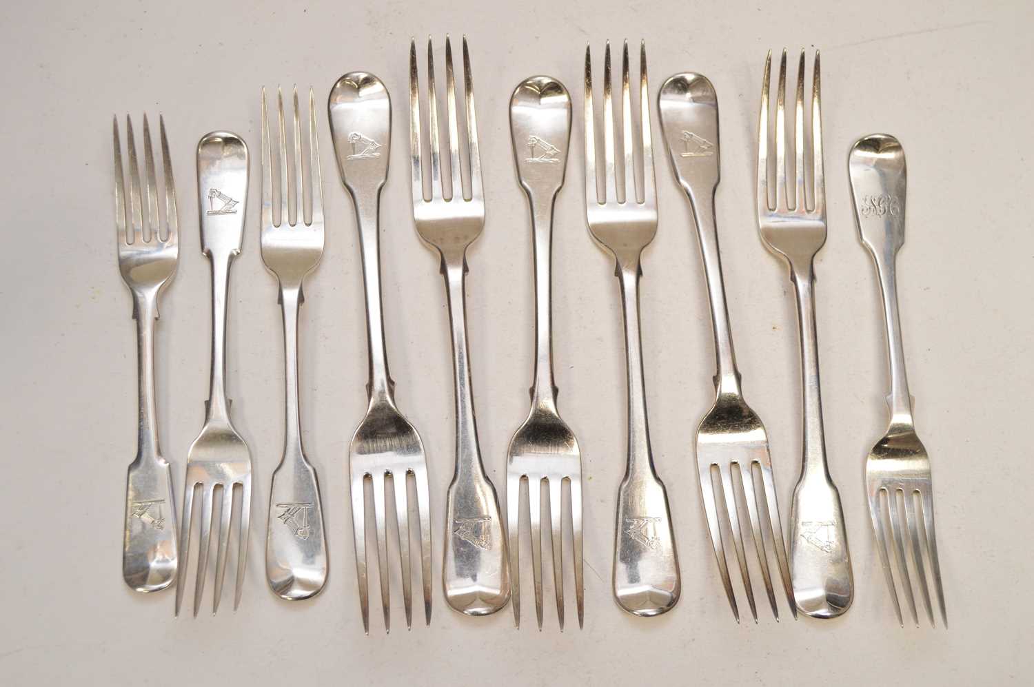 Lot 13 - Silver forks