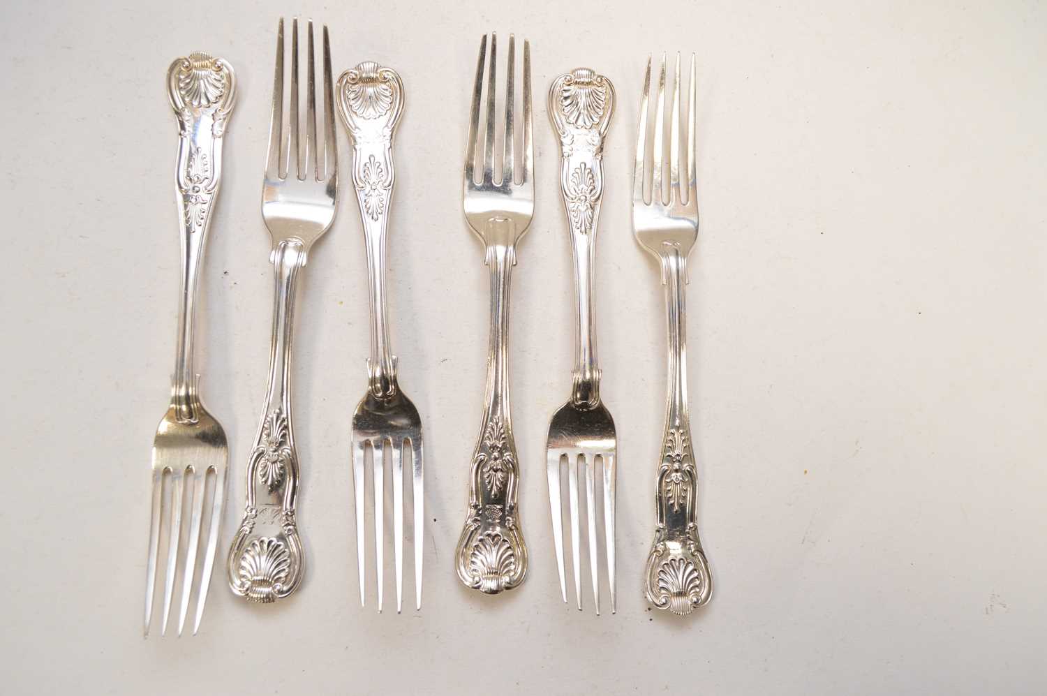 Lot 16 - Six silver table forks