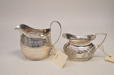 Lot 26 - Two silver jugs