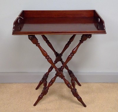 Lot 445 - Mahogany butler's tray on stand