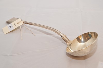 Lot 58 - Silver fiddle pattern ladle