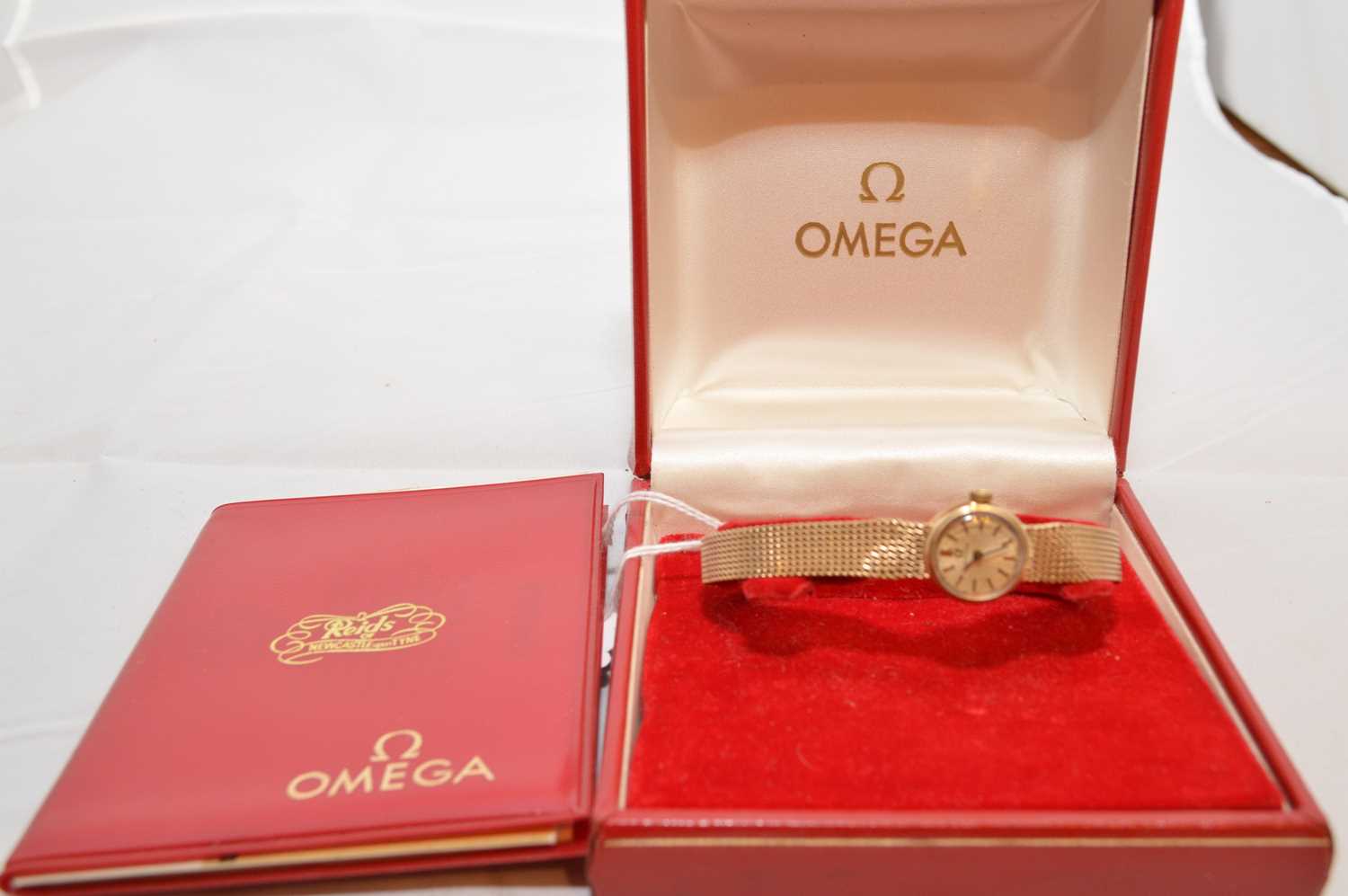 Lot 91 - 9ct gold Omega cocktail watch