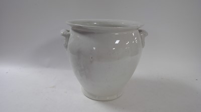 Lot 181 - Vintage cream pail; jug; and drug vase.