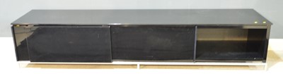 Lot 61 - A piano black low side unit, possibly by Minotti.