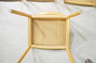Lot 43 - Niels Otto Moller for J.L. Mollers: ten Danish beech dining chairs.