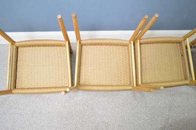 Lot 43 - Niels Otto Moller for J.L. Mollers: ten Danish beech dining chairs.