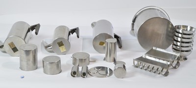 Lot 27 - Arne Jacobsen for Stelton: eleven pieces of 'Cylinda-line' tableware; and six dessert dishes.
