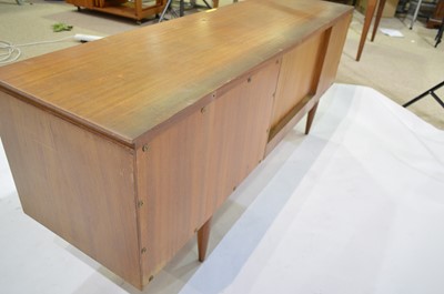 Lot 106 - A Mid 20th C kneehole dressing table/side unit.