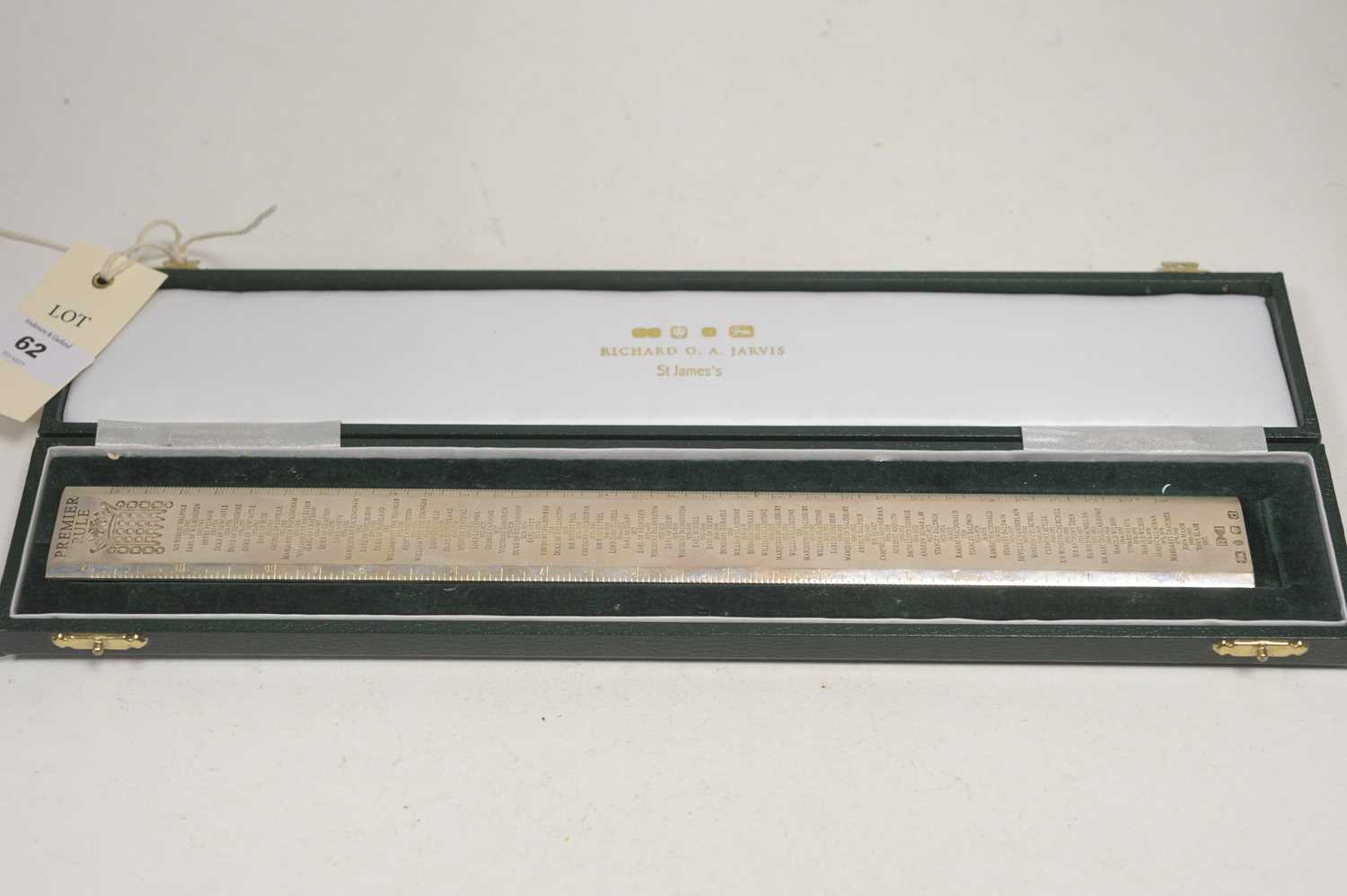 Lot 62 - The Premier Rule silver ruler.