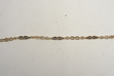 Lot 10 - A yellow metal fancy link chain; and two watches.