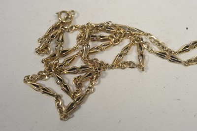 Lot 10 - A yellow metal fancy link chain; and two watches.