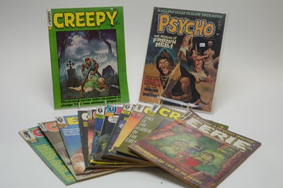 Lot 3 - Eerie, Creepy and Psycho magazines.