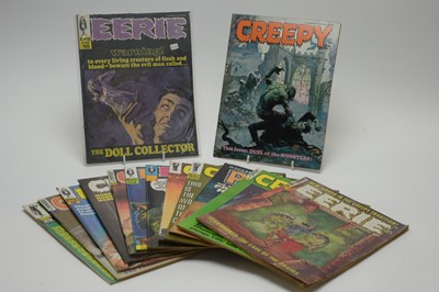 Lot 5 - Eerie, Creepy and Psycho magazines.