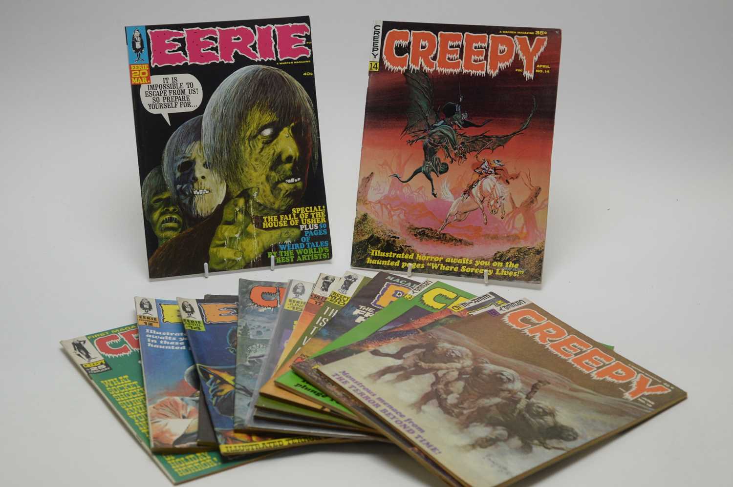 Lot 6 - Eerie, Creepy and Psycho magazines.