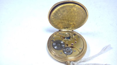 Lot 46 - An 18ct. yellow gold Longines Hunter pocket watch.