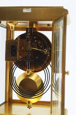 Lot 766 - A 19th C French ormolu cased mantel clock.