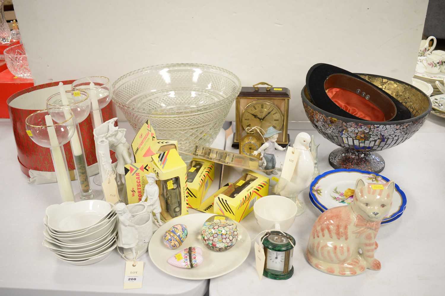Lot 208 - Household items, including clocks.