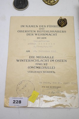 Lot 228 - German medals, badges and plaques.
