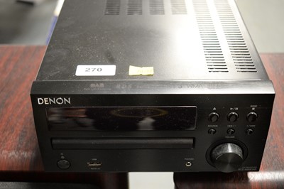 Lot 270 - Denon CD receiver; and a pair of Tannoy speakers.