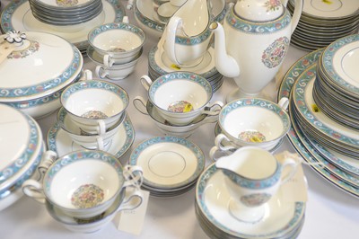 Lot 256 - A Wedgwood 'Runnymede' pattern dinner service.