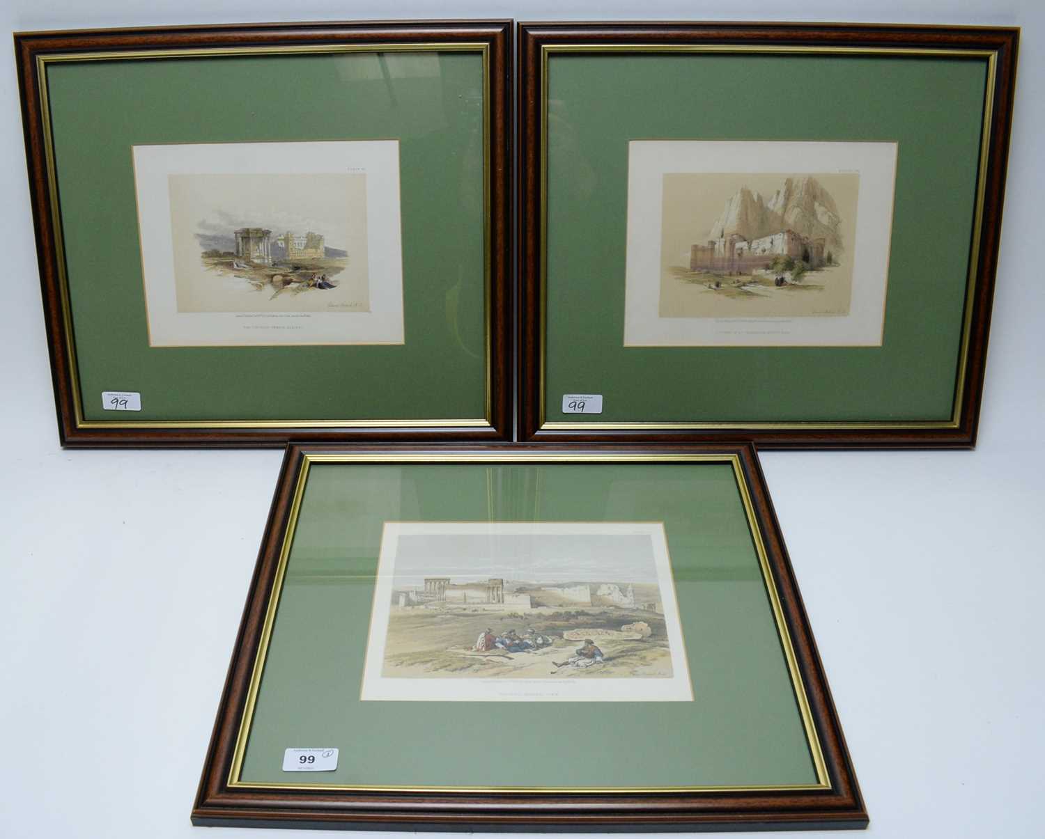 Lot 99 - Three original David Robert - lithographs.