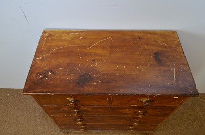 Lot 462 - Victorian stained pine chest of drawers.