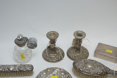 Lot 63 - Silver dressing table items.