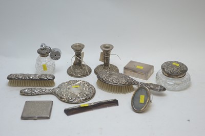 Lot 63a - Silver dressing table items.