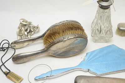 Lot 65 - Silver-mounted dressing table items; and other items.