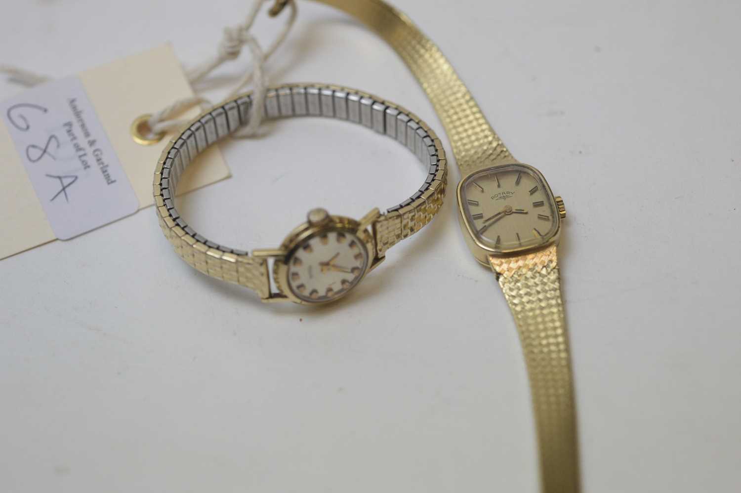 Lot 68 - Two gold cased cocktail watches.