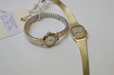 Lot 68a - Two gold cased cocktail watches.