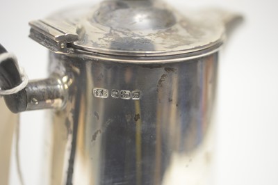 Lot 357 - A silver hot water jug