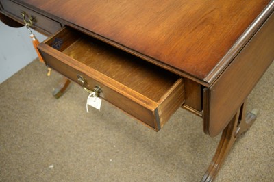 Lot 18 - Reprodux Regency style mahogany sofa table.