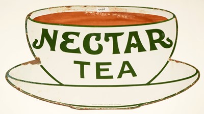 Lot 1107 - A Nectar Tea enamel advertising sign.
