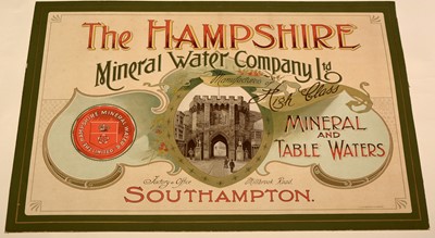 Lot 1115 - Cherry Blossom sign, and Hampshire Mineral Water sign.