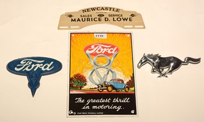 Lot 1116 - Four enamel advertising signs, various.