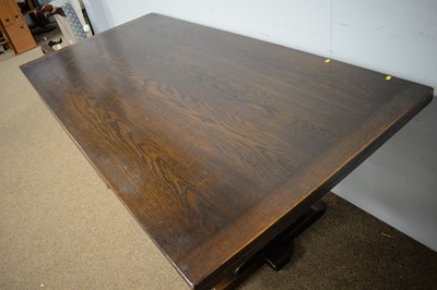 Lot 69 - 20th Century oak refectory table